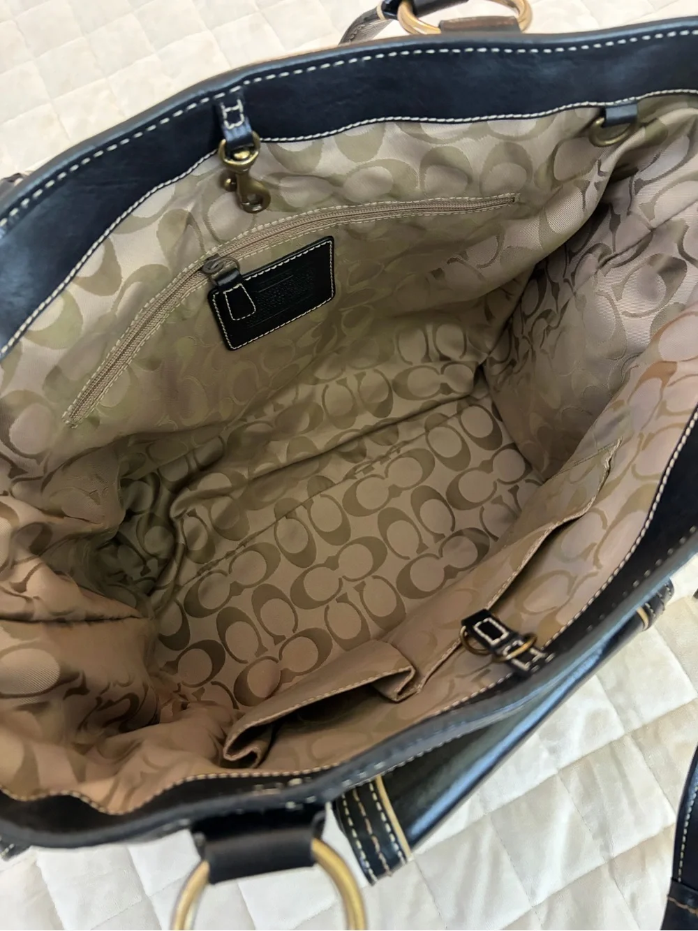 Coach Legacy Straw Tote Bag